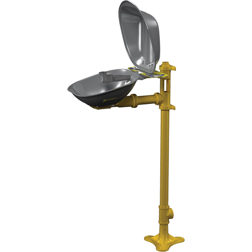 Poste de douche oculaire Halo, Installation Socle, Bol Acier inoxydable Rock Safety Industrial Ltd