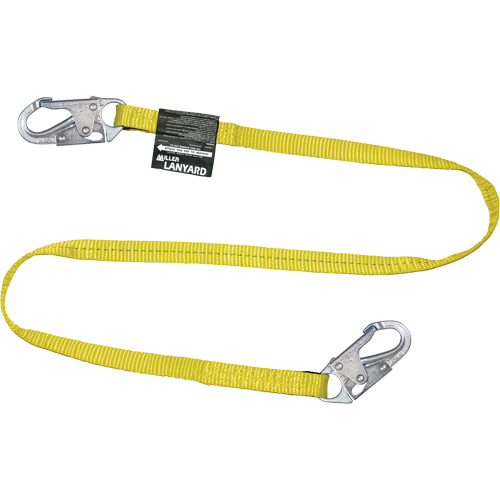 Longe en toile &agrave; sangle Miller, 1 branches, 6', Classe CSA B, Polyester Rock Safety Industrial Ltd