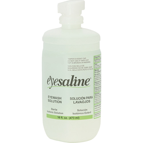 Bouteilles de solution saline pour douche oculaire, Bouteille Plein, 16 oz Rock Safety Industrial Ltd