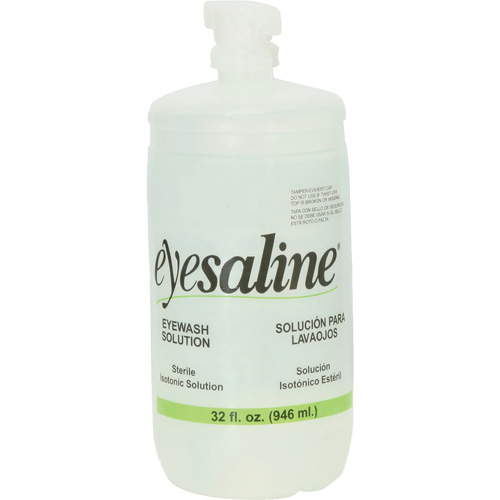 Saline Eyewash Bottles, Full Bottle, 32 oz. Rock Safety Industrial Ltd