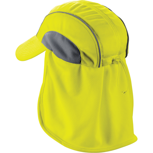 Chill-Its&reg; 6650 Cooling Hats with Neck Shades, Hi-Vis Lime Rock Safety Industrial Ltd