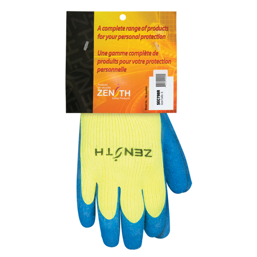 Gants haute visibilit&eacute; doubl&eacute;s d'acrylique de caoutchouc naturel, 8, R&ecirc;vetement Latex de caoutchouc, Calibre 7, Enveloppe en Acrylique Rock Safety Industrial Ltd