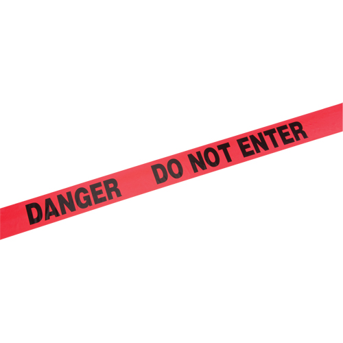 Standard Barricade Tape, English, 3" W x 1000' L, 2 mils, Red Rock Safety Industrial Ltd