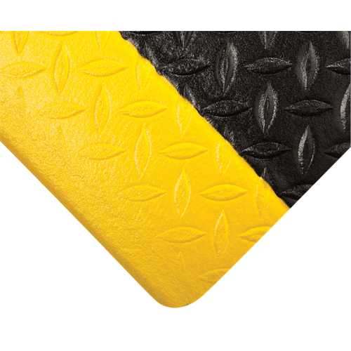 Tuf Sponge Mats No. 452, Diamond, 3' x 60' x 1/2", Black/Yellow, PVC Sponge Rock Safety Industrial Ltd