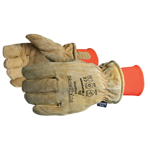 Gant brun SnowForce pour temp&eacute;ratures froides, Taille unique, Paume en Cuir fleur de vache, Doublure en Thinsulate Rock Safety Industrial Ltd