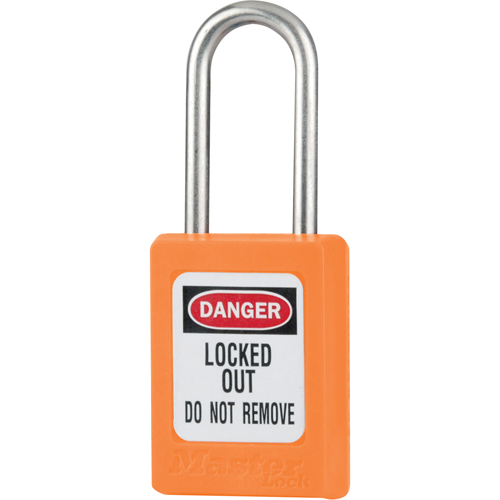 S31 Zenex Safety Padlock, Orange, Keyed Different, Thermoplastic, 1-3/8" Width Rock Safety Industrial Ltd