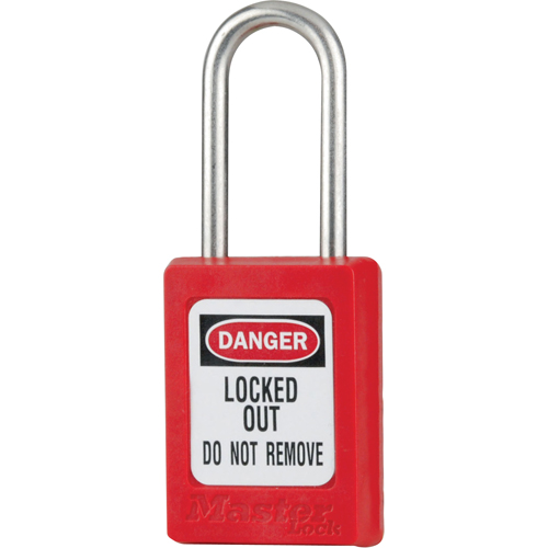 S31 Zenex Safety Padlock, Red, Keyed Different, Thermoplastic, 1-3/8" Width Rock Safety Industrial Ltd