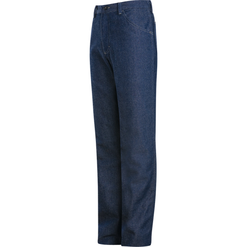 Pantalons en denim coupe d&eacute;tendue r&eacute;sistants aux flammes, 32, x 37, Bleu, 18 cal/cm² Rock Safety Industrial Ltd
