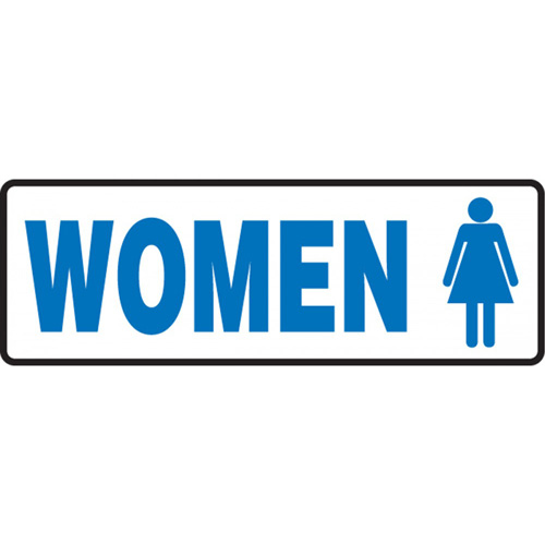 Enseigne  Femmes , 4" x 12", Aluminium, Français avec pictogramme Rock Safety Industrial Ltd