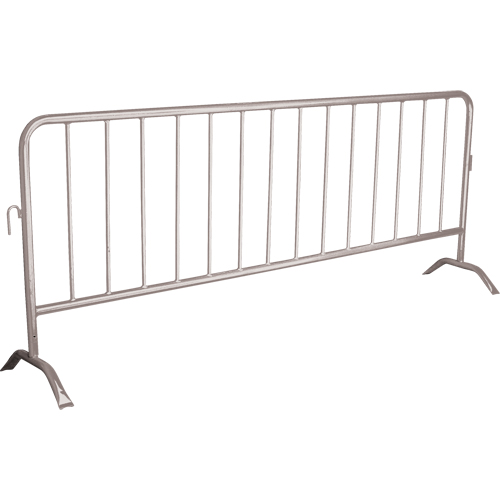 Portable Barrier, Interlocking, 102" L x 40" H, Silver Rock Safety Industrial Ltd