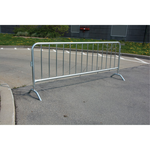 Portable Barrier, Interlocking, 102" L x 40" H, Silver Rock Safety Industrial Ltd
