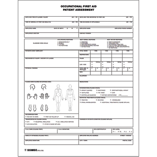 Diagramme d'&eacute;valuation du patient Rock Safety Industrial Ltd