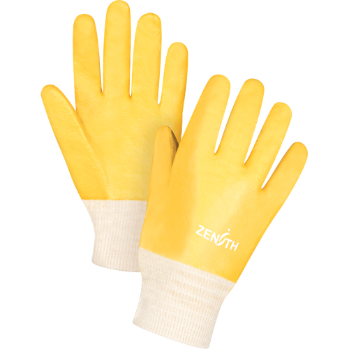 Gants &agrave; fini rugueux et r&eacute;sistants aux produits chimiques, Taille 9, 10" lo, PVC, Doublure en Interlock, Poids lourd Rock Safety Industrial Ltd