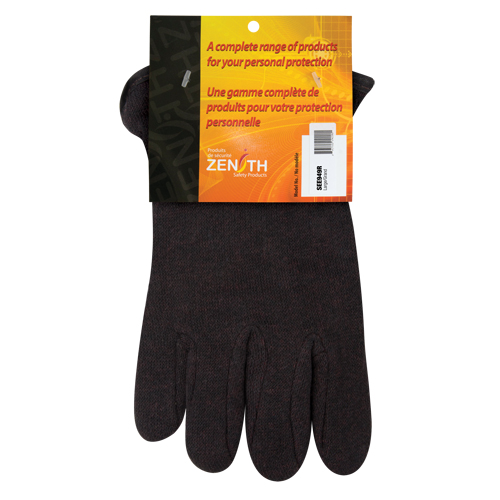 Jersey Gloves, Large, Brown, Red Fleece, Slip-On Rock Safety Industrial Ltd