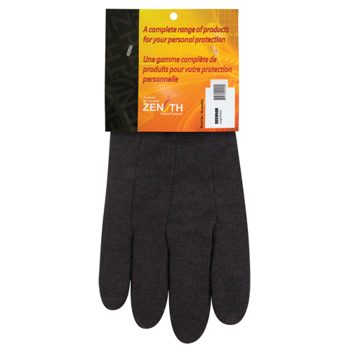 Jersey Gloves, Large, Brown, Unlined, Knit Wrist Rock Safety Industrial Ltd
