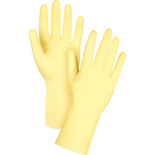 Gants jaune canari r&eacute;sistants aux produits chimiques, Taille 8, 12" lo, Latex, Doublure en Ouat&eacute;e, 18 mils Rock Safety Industrial Ltd