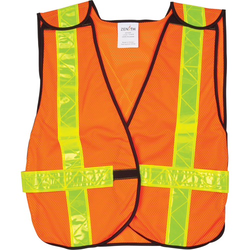 Standard-Duty Safety Vest, High Visibility Orange, Large, Polyester Rock Safety Industrial Ltd