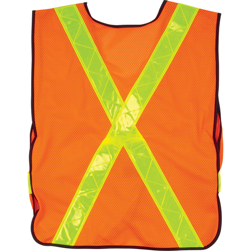 Standard-Duty Safety Vest, High Visibility Orange, Large, Polyester Rock Safety Industrial Ltd