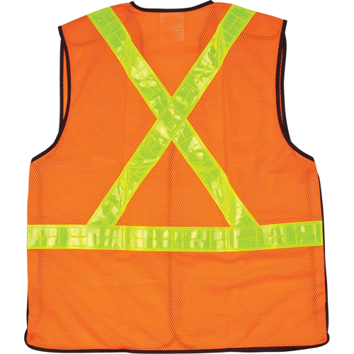 Veste de s&eacute;curit&eacute; pour la circulation d&eacute;tachable en cinq points, Orange haute visibilit&eacute;, Moyen, Polyester Rock Safety Industrial Ltd