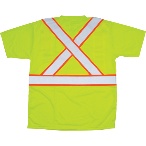 T-shirt conforme &agrave; la CSA, Polyester, Moyen, Jaune lime haute visibilit&eacute; Rock Safety Industrial Ltd