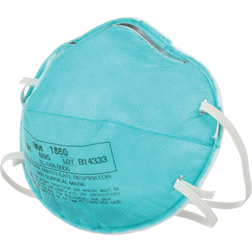 Respirateur 1860 contre les particules pour les soins de la sant&eacute;, N95, Certifi&eacute; NIOSH Rock Safety Industrial Ltd