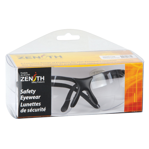 Lunettes de s&eacute;curit&eacute; s&eacute;rie Z1800 avec verres de lecture, Anti-&eacute;gratignures, Transparent, Dioptrie 2,0 Rock Safety Industrial Ltd
