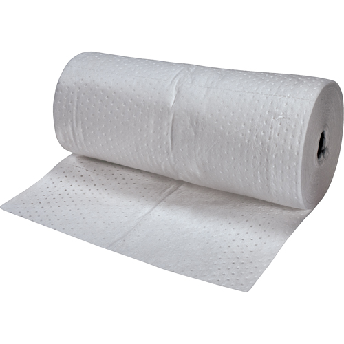 Feuilles absorbantes en fibres fines de premi&egrave;re qualit&eacute;, Poids moyen, 150' lo x 30" la, Absorption 40 gal. Rock Safety Industrial Ltd