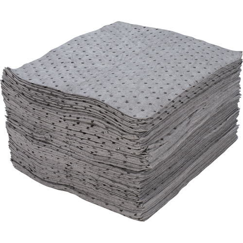 Premium Fine Fibre Sorbent Pads, Universal, 15" x 17", 30 gal. Absorbancy Rock Safety Industrial Ltd
