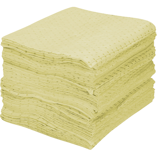 Premium Fine Fiber Sorbent Pads, Hazmat, 15" x 17", 30 gal. Absorbancy Rock Safety Industrial Ltd