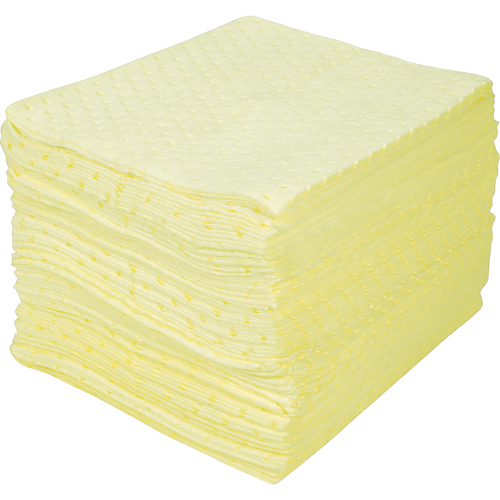 Premium Bonded Sorbent Pads, Hazmat, 15" x 18", 30 gal. Absorbancy Rock Safety Industrial Ltd