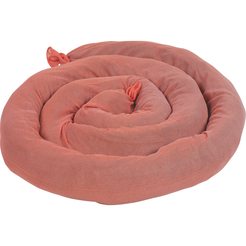 Remblais tubulaires absorbants, Mati&egrave;res dangereuses, Absorption 50 gal., 3" la x 8' lo, Pqt de 15 Rock Safety Industrial Ltd