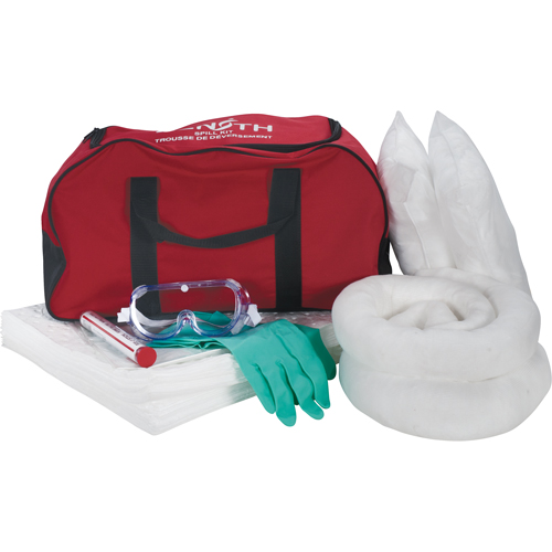 Trousse de lutte contre les d&eacute;versements pour v&eacute;hicules, Huile seulement, Sac, Absorbance de 10 gal. US Rock Safety Industrial Ltd