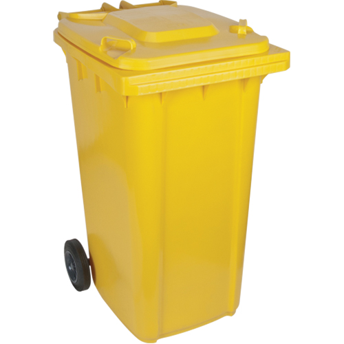 Contenant jaune mobile, Polyur&eacute;thane, 63 gallons/63 gal. US Rock Safety Industrial Ltd