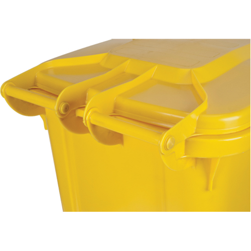 Contenant jaune mobile, Polyur&eacute;thane, 63 gallons/63 gal. US Rock Safety Industrial Ltd