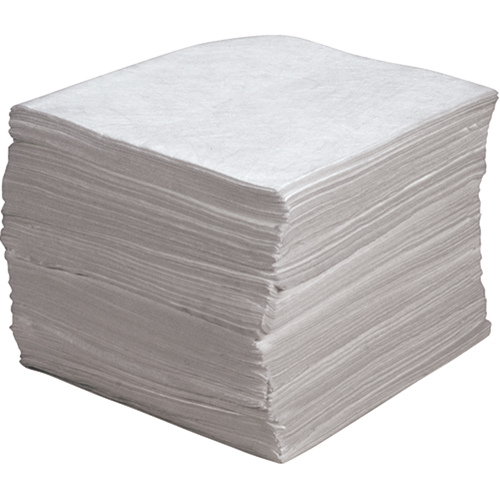 Premium Meltblown Sorbent Pads, Oil Only, 15" x 17", 30 gal. Absorbancy Rock Safety Industrial Ltd