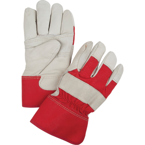Gants d'ajusteur rouge & blanc doubl&eacute;s pour l'hiver, Grand, Paume en Cuir fleur de vache, Doublure en Boa Rock Safety Industrial Ltd