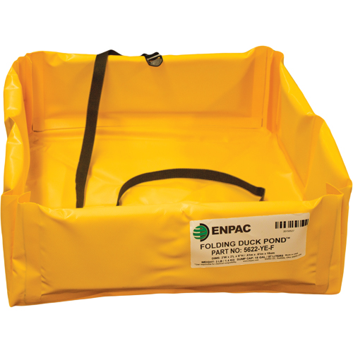 Mini bermes de confinement pliantes Duck Ponds, Capacit&eacute; 74 gal. US, 6' la x 4' lo x 6" h, Paroi en mousse Rock Safety Industrial Ltd