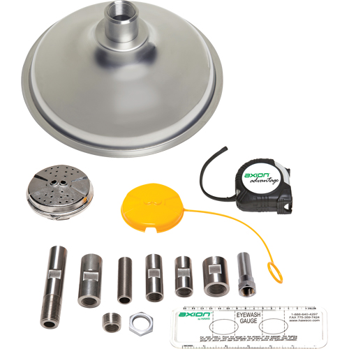 Axion Advantage&reg; Shower & Eye/Face Wash Upgrade Kit with Stainless Steel Eye/Face Wash Head & Showerhead Rock Safety Industrial Ltd