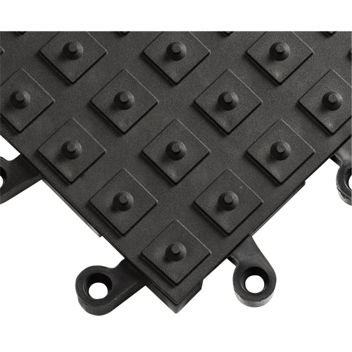 Tapis ErgoDeck avec crampons antid&eacute;rapants int&eacute;gr&eacute;s No 552, PVC, 1-1/2' la c, 1-1/2' lo, 7/8" &eacute;paisseur, Noir Rock Safety Industrial Ltd