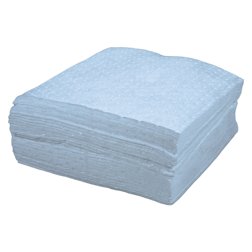 Premium Blue Bonded Sorbent Pads, Oil Only, 15" x 17", 8 gal. Absorbancy Rock Safety Industrial Ltd