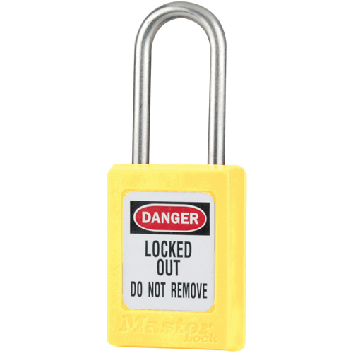 Cadenas de s&eacute;curit&eacute; S31 Zenex, Jaune, Cl&eacute;s diff&eacute;rentes, Thermoplastique, Largeur de 1-3/8" Rock Safety Industrial Ltd