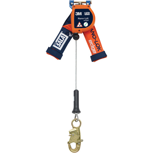 C&acirc;ble de s&eacute;curit&eacute; autor&eacute;tractable pour rebord Nano-Lok, 8', Acier inoxydable, Stationnaire Rock Safety Industrial Ltd