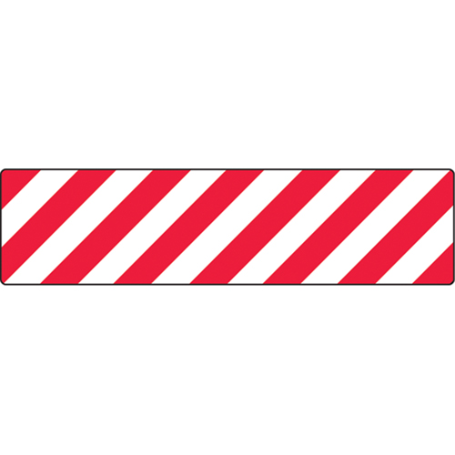 Enseignes ray&eacute;es pour plancher Skid-Gard, Rectangle, 24" lo x 6" la, Rouge et blanc, Vinyle Rock Safety Industrial Ltd