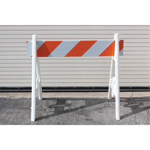 Barricades, En A, 48" lo x 40" h, Orange/Blanc Rock Safety Industrial Ltd