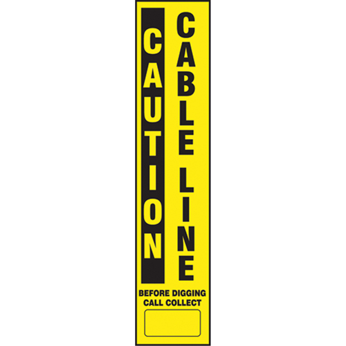 Flexible Marker Stake Decals - Caution Cable Line Rock Safety Industrial Ltd
