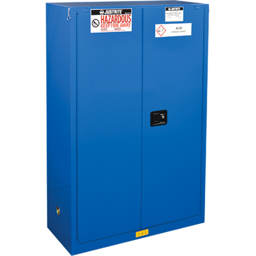 Armoires doubl&eacute;es pour rangement de mati&egrave;res dangereuses Chem-Cor, 45 gal., 43" x 65" x 18" Rock Safety Industrial Ltd