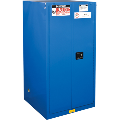 Armoires doubl&eacute;es pour rangement de mati&egrave;res dangereuses Chem-Cor, 60 gal., 34" x 65" x 34" Rock Safety Industrial Ltd
