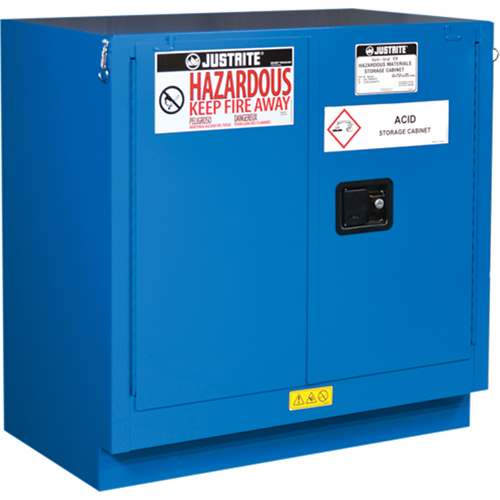 ChemCor&reg; Lined Hazardous Material Undercounter Safety Cabinets, 22 gal., 35" x 35" x 22" Rock Safety Industrial Ltd