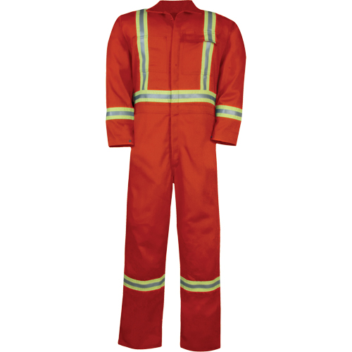 Combinaison non doubl&eacute;e haute visibilit&eacute;, Taille Petit, Orange Rock Safety Industrial Ltd