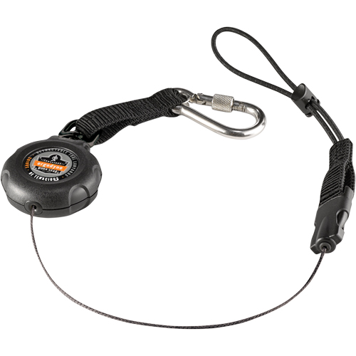 Longe porte-outils Squids 3001, R&eacute;tractable, Mousqueton/boucle Rock Safety Industrial Ltd